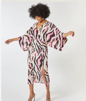 Forever Unique Midi Dress With Draped Bodice Size 6
