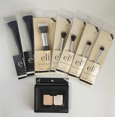 7 Piece Makeup Brushes & Translucent Mattifying Powder By Elf