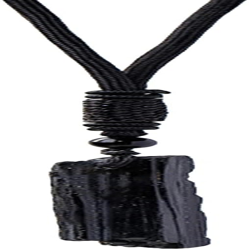 Schwarzer Turmalin Kette,Heilsteine,Turmalin Stein Echt,Anhänger,Heilsteine,Schwarzer Heilstein,Obsidian,Mit Schwarz Baumwollband,Natürlich Gewachsener Kristall,Geschenk Für Männer Und Frauen
