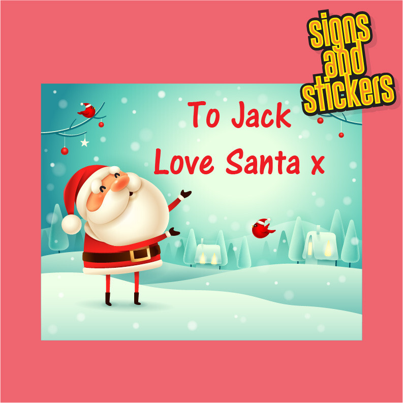 40 Personalised Christmas Stickers gift tags xmas parcels santa labels presents\