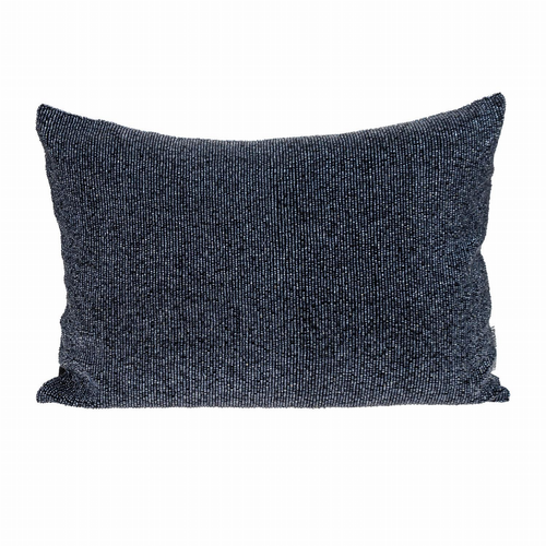 Декоративная подушка Parkland Collection Aster Transitional, вышитая бисером, серая 14 x 20