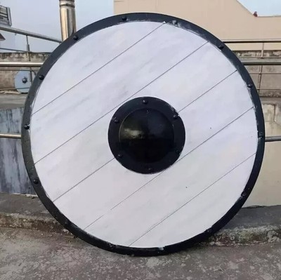 Medieval Warrior Wooden Viking Round Shield Armor Templar Handmade Shield 24''