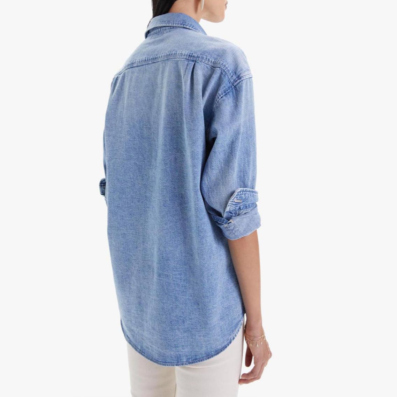Pre-owned Mother The Overshirt / Spilled Salt In Blue