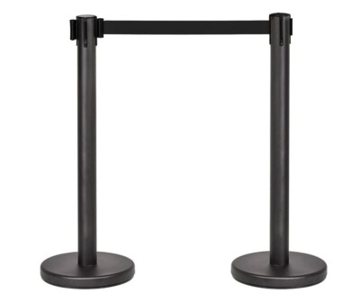 PINNERS Poste Separador Cinta Extensible 3 metros (2uds), Barrera Extensible