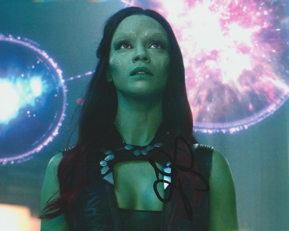 Zoe Saldana signed Gamora Guardians of the Galaxy 8x10 photo