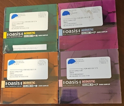 Oasis Acoustic Radio Sampler 4 CD Lot BRAND NEW & SEALED Volume 16 17 17 18