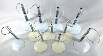 Adjustable Kaiser Doll Stands Fits 4'' to 11.5'' Dolls Vertical Stands Lot of 10