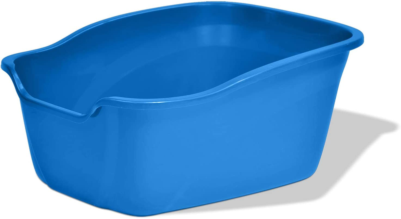 Van Ness Pets Large Open High Sided Cat Litter Box, Blue, CP2HS