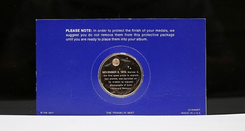 1977 AMERICA IN SPACE SERIES RARE BRONZE PROOF  MEDAL ORG PACKAGING #1350