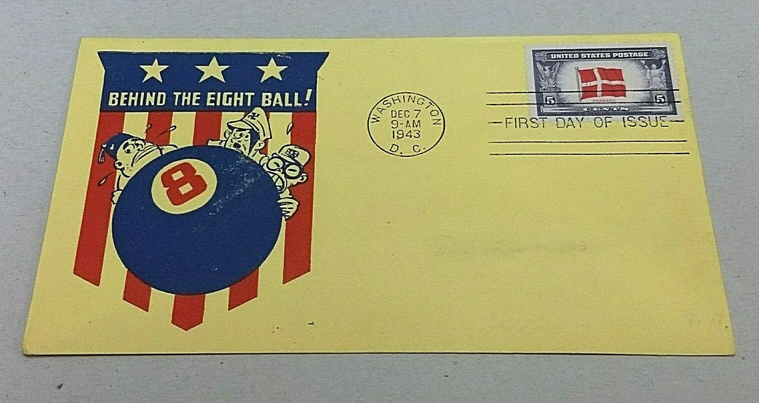 KAPPYSSTAMPS USA WORLD WAR 2 OVERRUN NATIONS FDC BEHIND THE
