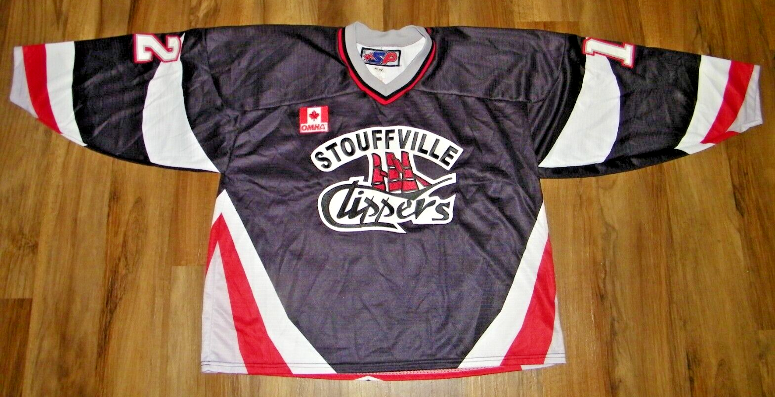 STOUFFVILLE CLIPPERS OMHA GAME USED HOCKEY JERSEY GREAT STOUFFVILLE CLIPPERS OMHA GAME USED HOCKEY JERSEY GREAT