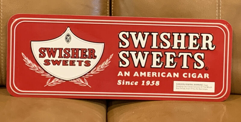 Swisher Sweets Cigar metal tacker sign- NOS