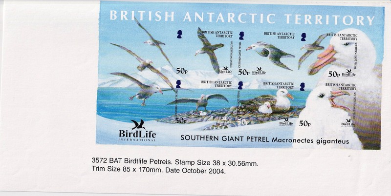 Britisch Antarktis Bat 2005 Block 12 ** Mnh VÃ¶Gel Birdlife Imperforated Proof
