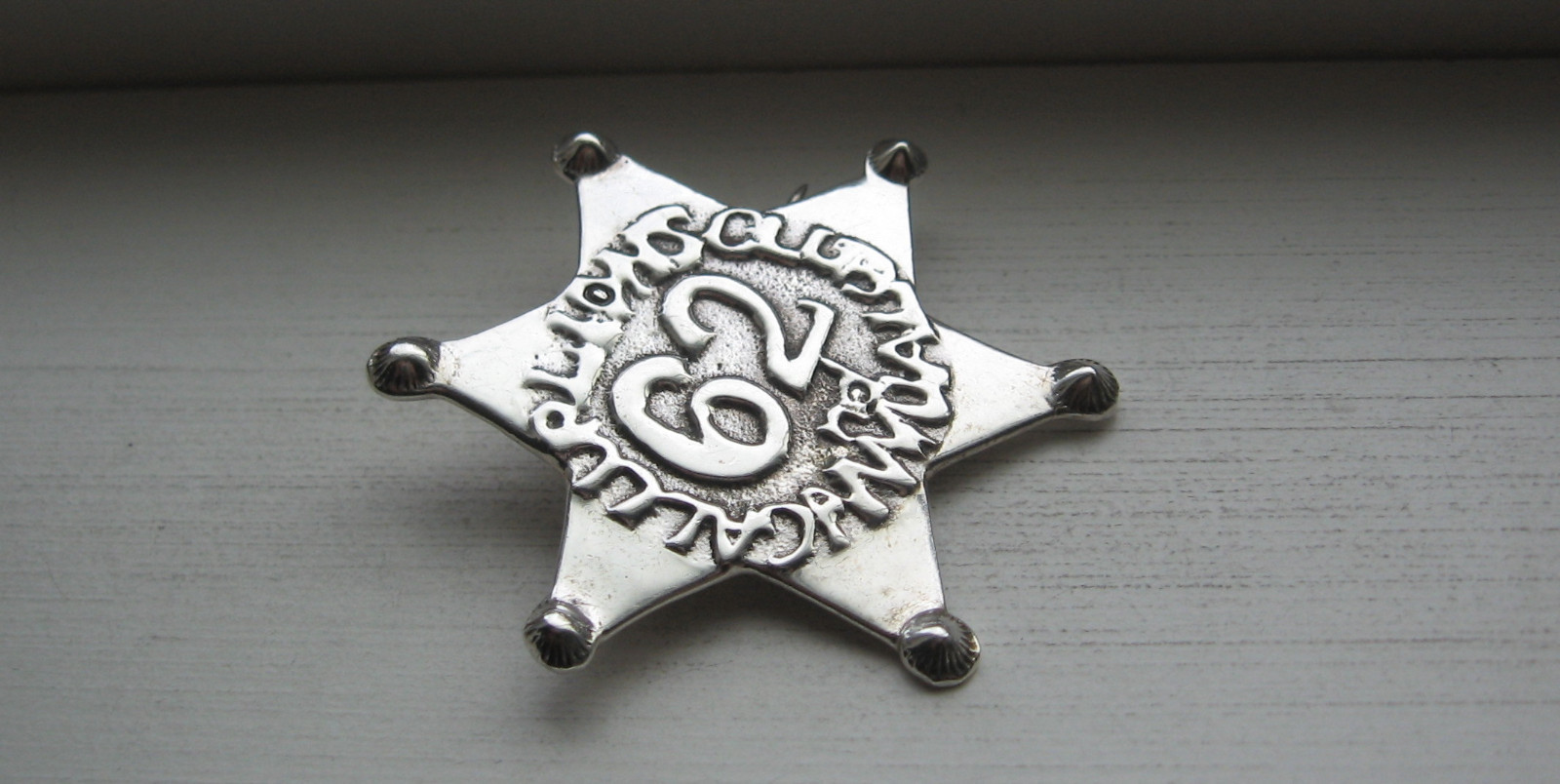 Rare JB Sterling Silver Gallup NM Lions Club Annual Rodeo 6 Point Badge