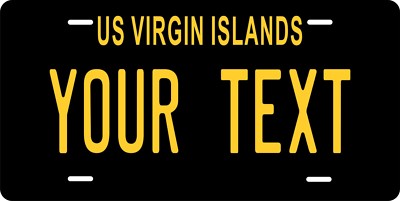 Any State Any Text Black Yellow Personalized Auto Bike Motorcycle License plates
