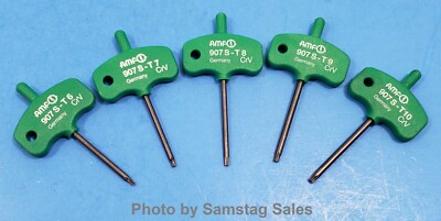 AMF Germany 907S/5 Small Size TORX  Key Set with Wing Grip T6, T7, T8, T9, T10