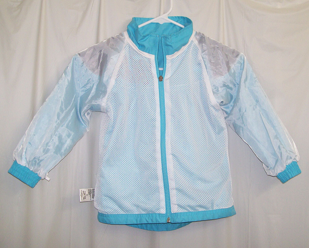 Nike Girls' Small S Windbreaker Jacket Blue Mesh Lined