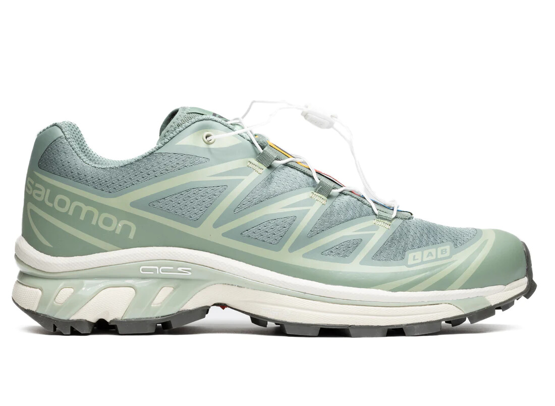 Зеленые кроссовки Salomon XT-6 Desert Sage Retro Lily Pad L47136400 Мужские размеры
