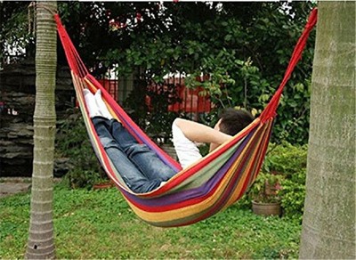 Colorful Multifunctional Hammock Cotton Fabric Canvas Travel Hammocks 440lbs