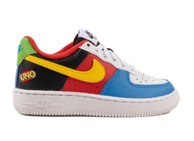 Nike Air Force 1 LV8 QS White/University Gold для маленьких детей (DO6635 100)