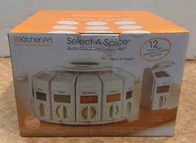 KitchenArt Select-A-Spice Auto-Measure Carousel Professional Series White NIB