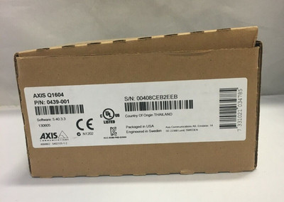 Axis Network Camera Q1604 PN: 0439-001