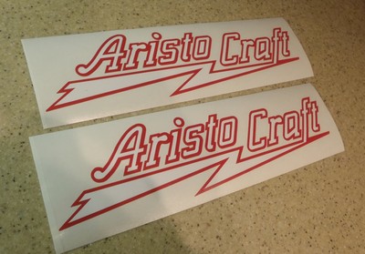 AristoCraft Vintage Fishing Boat Decals 13'' 2-PK FREE SHIP + FREE Fish Decal