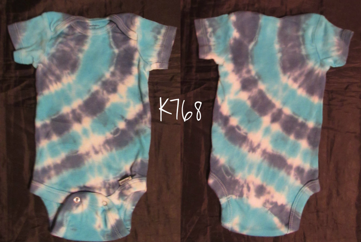 Reborn baby doll clothes (1) tie dye 0/3 mo organic Gerber onesie bodysuit OOAK