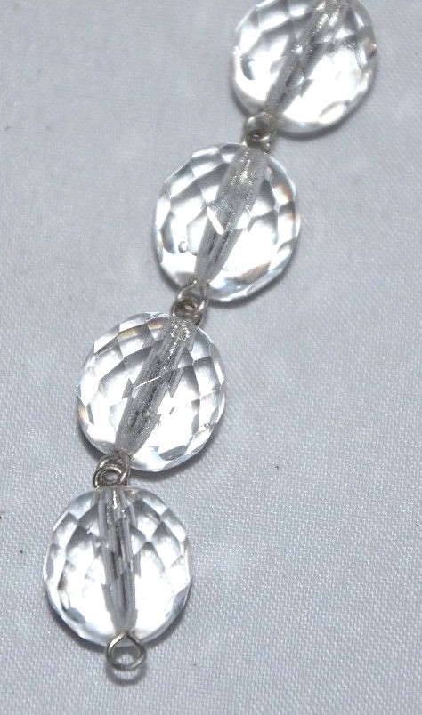Clear Crystal Faceted 1/2