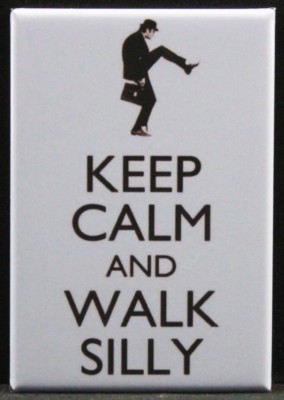 Keep Calm and Walk Silly 2'' X 3'' Fridge / Locker Magnet. Monty Python 