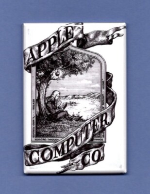 APPLE COMPUTER LOGO *2X3 FRIDGE MAGNET*  MACINTOSH CONSUMER ELECTRONICS PHONES
