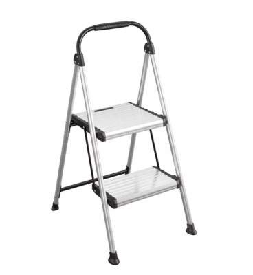 2 Step Step Stool Step Ladder All Aluminum Folding Lightweight