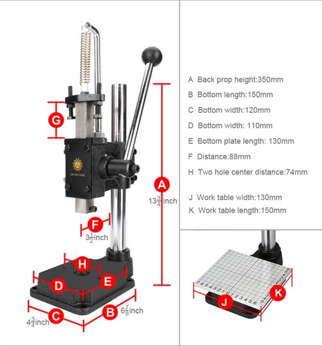 Leather Hole Puncher Hand Punching Machine Manual Press Punch DIY Tools
