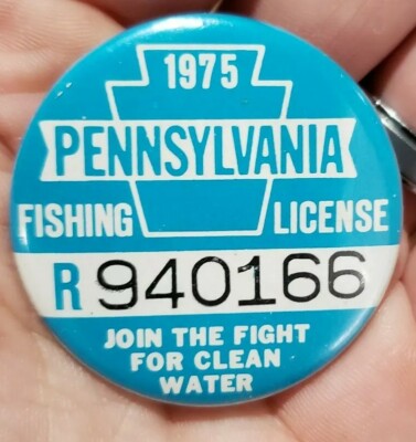 Vntage Pennsylvana Fshng Lcense Pn Pnback Button 1944 As s | eBay