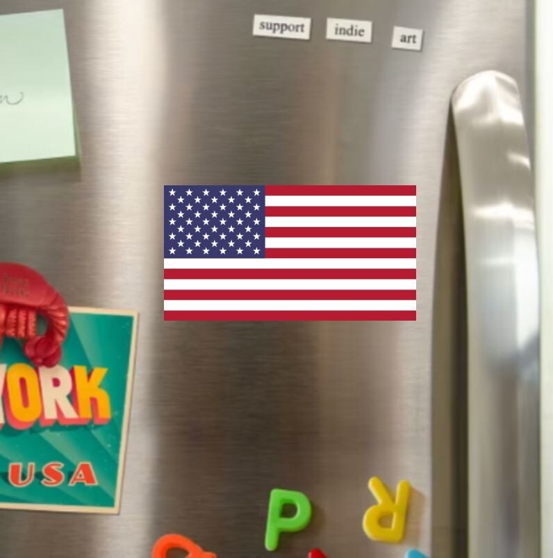 United States of America Die Cut Glossy Fridge Magnet