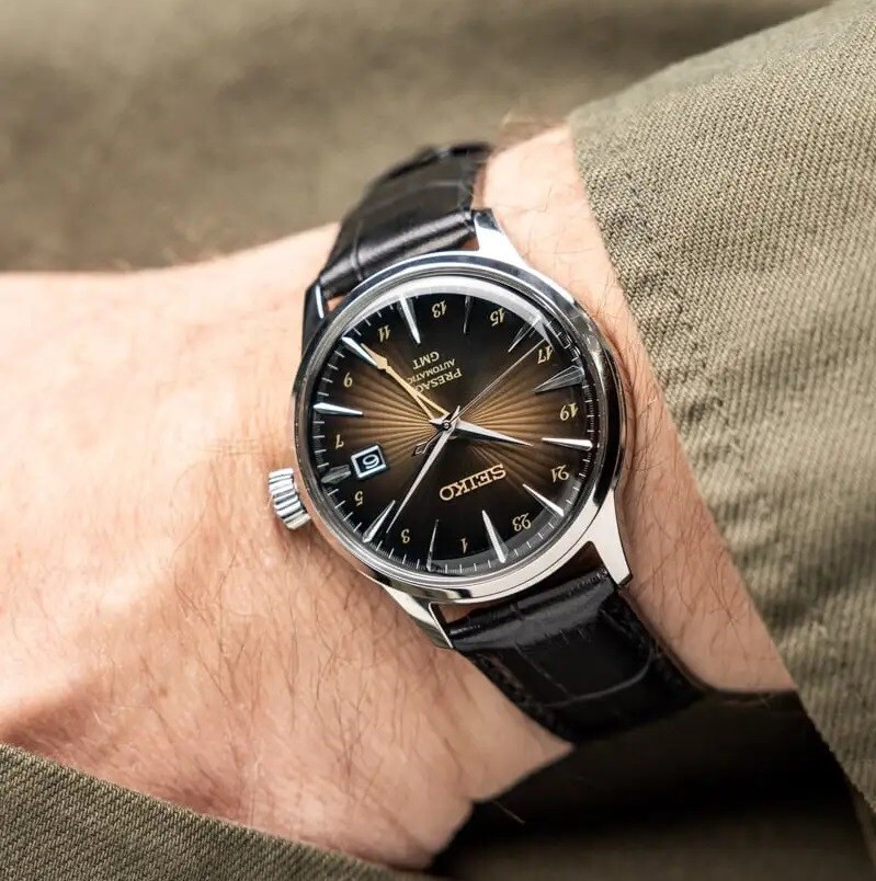 Pre-owned Seiko Presage Ssk039j1 Cocktail Time Analog Automatic Leather Japan Men's Watch