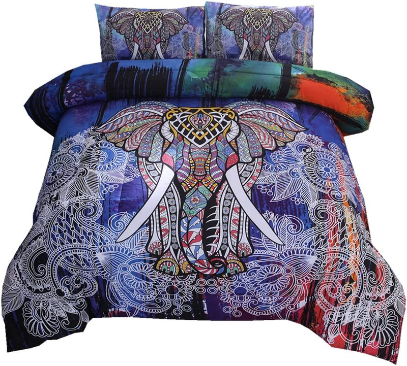 Queen Size 3-pieces Microfiber Printed Quilt Set
