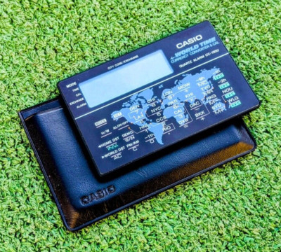 Casio CC-130U Credit Card Sz World Time Currency Converter Alarm Calculator EUC