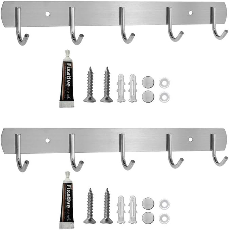 2 Pcs Self-Adhesive Coat Hooks Wall Mounted, Strong Load-Bearing Coat Rack Wall