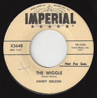 SANDY NELSON The Wiggle/Party Time Imperial 5648 ROCK 1960 45RPM