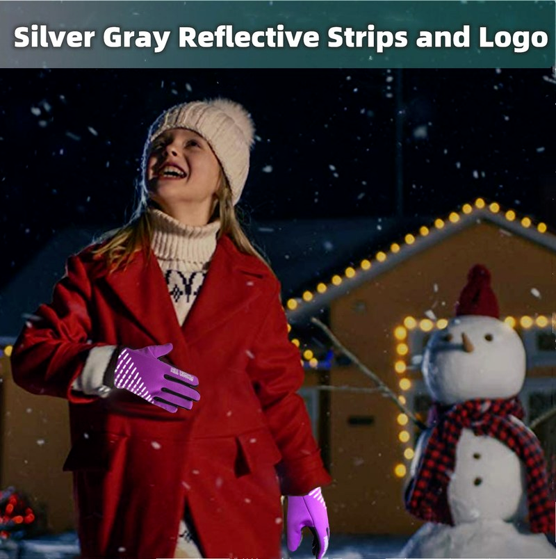 Kids Gloves Winter Waterproof 1 Pair Youth Boys Fleece Warm 3M Cycling Outdoor