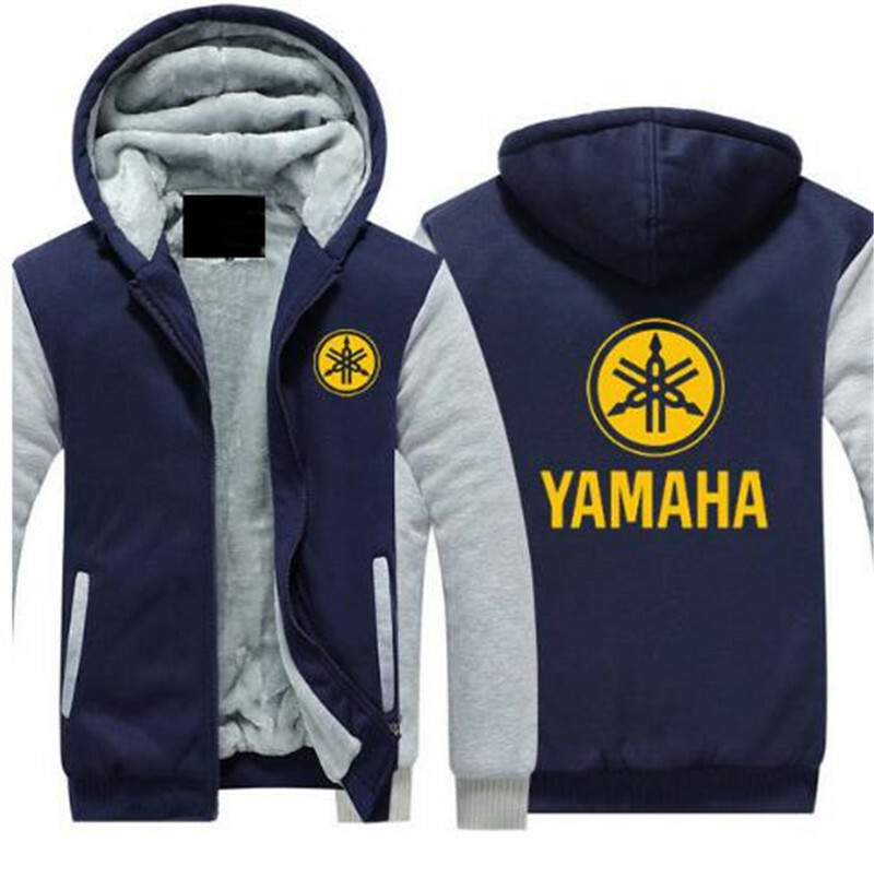 Fashion YAMAHA motorcycle Hoodie Winter Coat Fleece Unisex Thicken Jacket