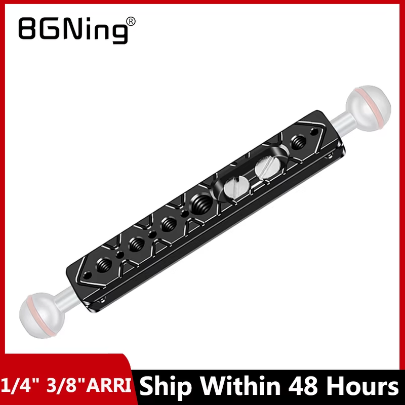 120mm Cheese Bar Plate 1/4" 3/8" ARRI Position Holes for Camera Cage Rig Quick R