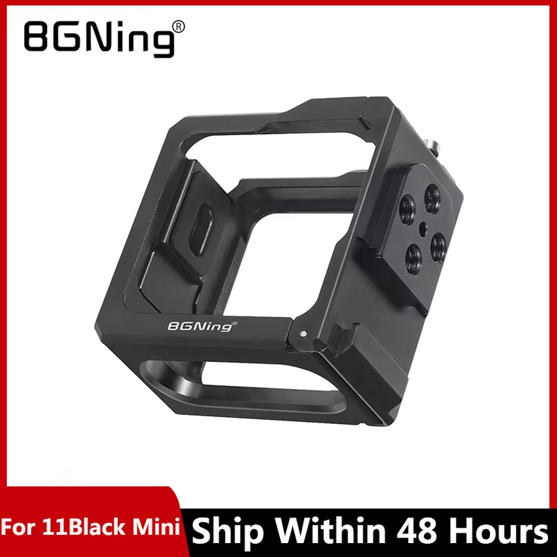 Camera Cage Rig Protective Frame Metal Case for HERO 11 Black Mini Side Door Ba