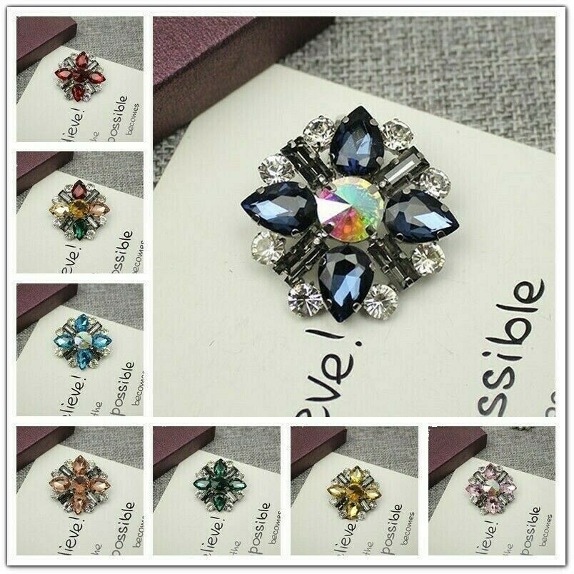 Crystal High Heel Shoes Clip Accessory Rhinestone Decor Charms Wedding Buckle 2X