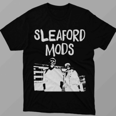 Vtg Sleaford Mods Band Heavy Cotton Black Full Size Men Women Shirt MM1420