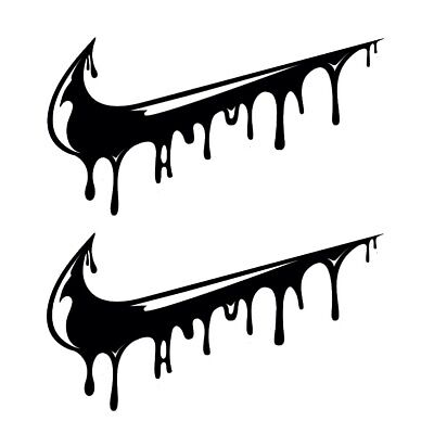 nike swoosh custom sticker nike drip wall art decal 144987801482