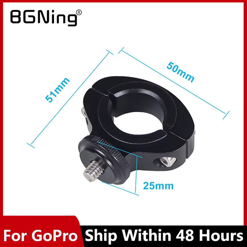 Aluminum Alloy Bike Bicycle Handlebar Mount for GoPro Hero13 10 9 8 7 1/4 Screws