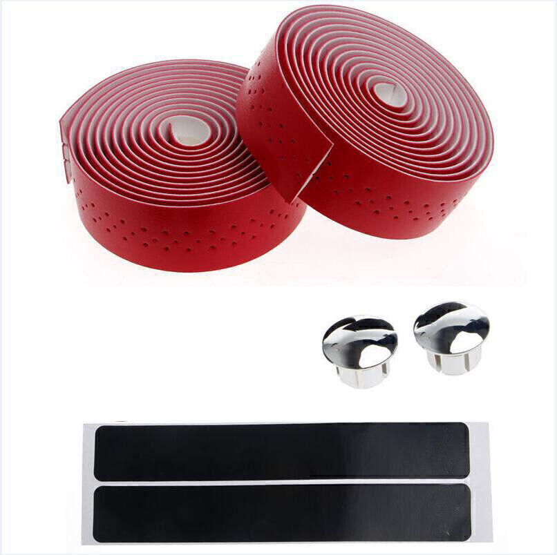 Soft Leather Road Bike Handlebar Belt Bicycle Grip Bar Wrap 