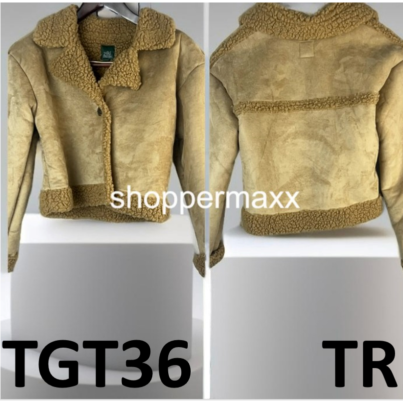 Women's Faux Shearling Jacket - Wild Fable, Brown, Size Medium